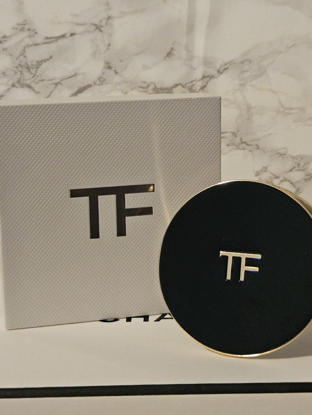 Tom Ford Black & Gold Compact Dpuble Sided Mirror